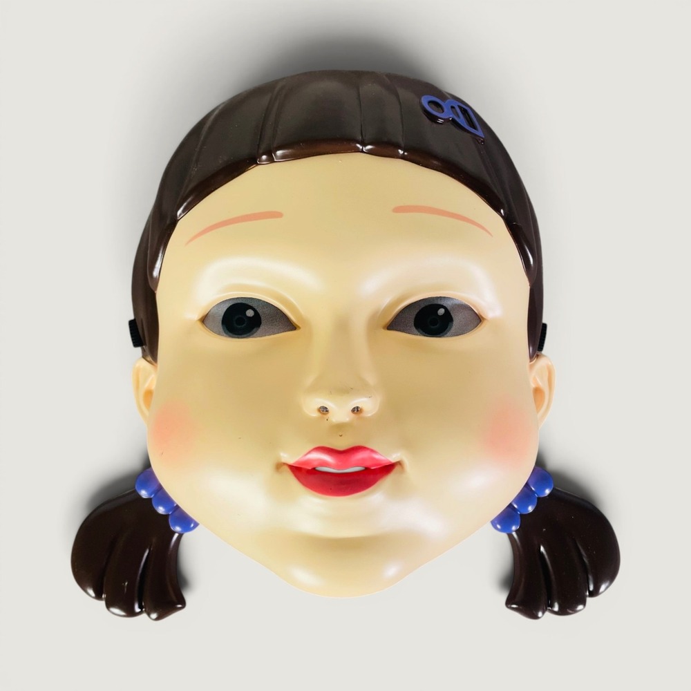 Spirit Halloween Squid Game Young Hee Doll Mask Adult Plastic Netflix Costume TV